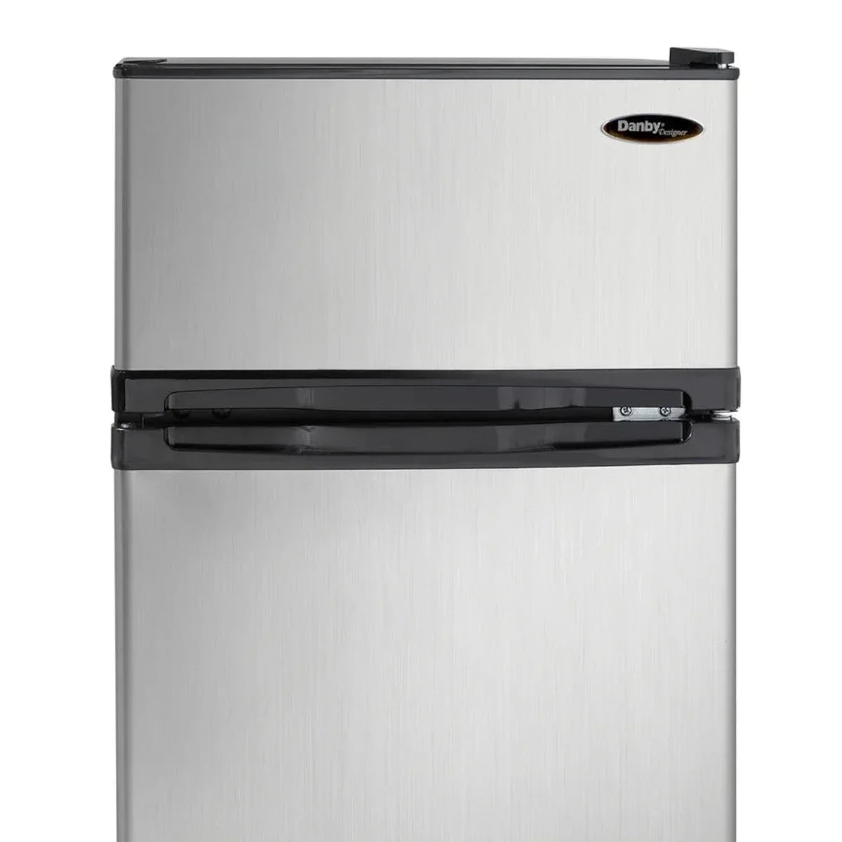 Danby Designer 3.1 cu. ft. Dual Door Compact Fridge with Freezer in Stainless-steel Look