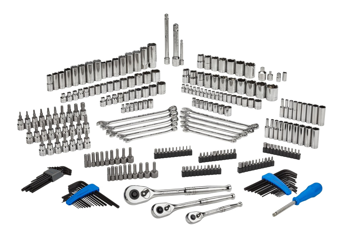 Mastercraft Socket Set, 270-pc, SAE / Metric, CRV, Nickel-Chrome Plating