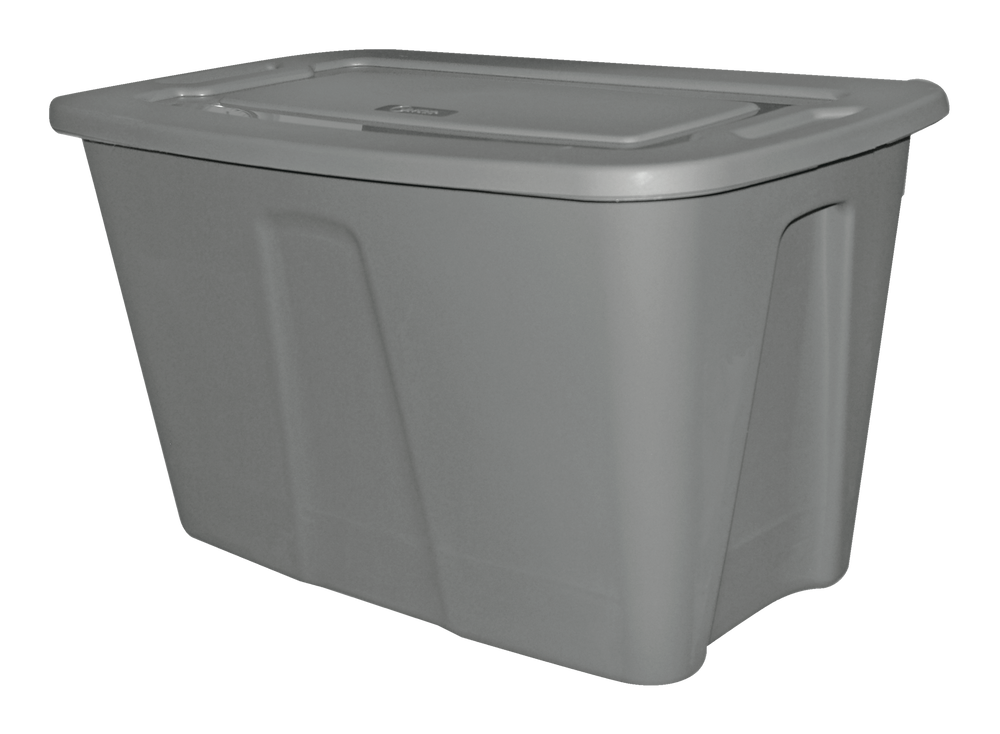 type A Restore Stackable Nesting Storage Box with Lid, 121-L, Grey
