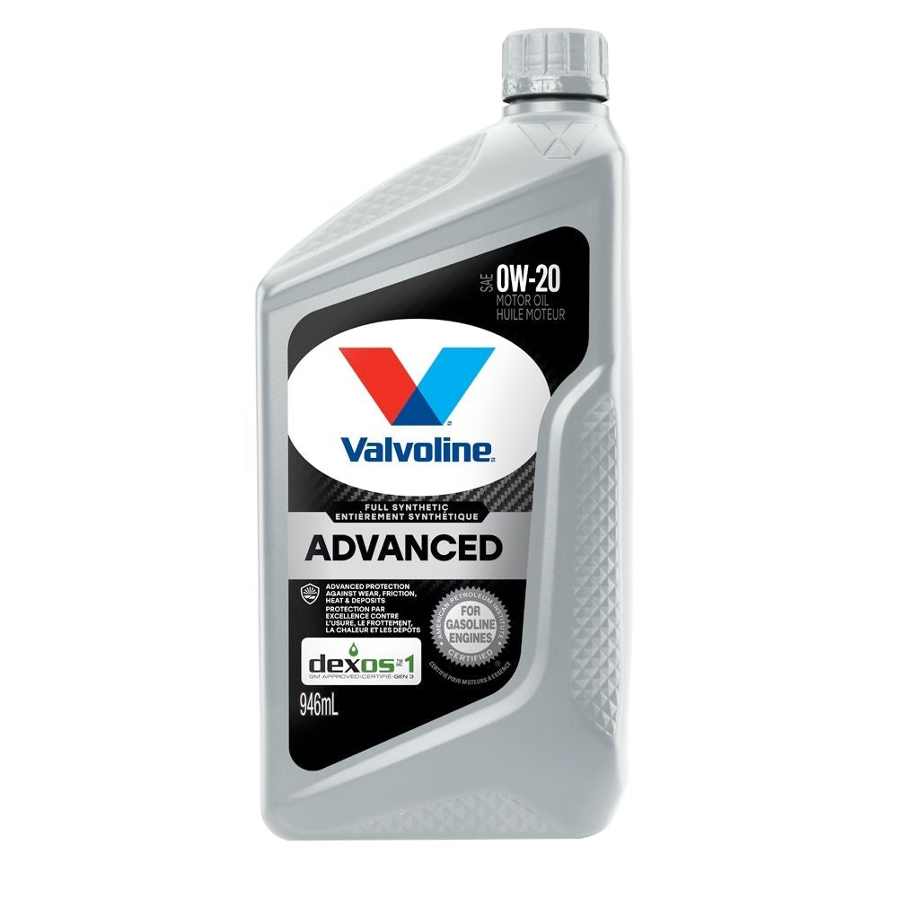 Valvoline 0W20 Advanced Synthetic Engine/Motor Oil, 946-mL