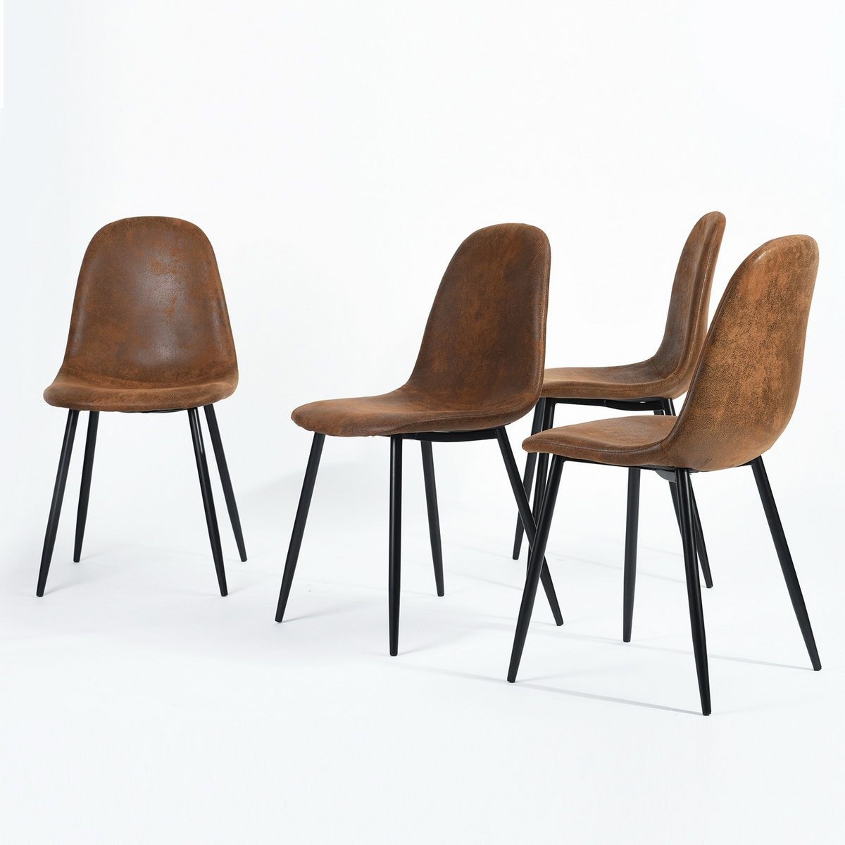 39F Charlton Suede Dining Chair, Brown