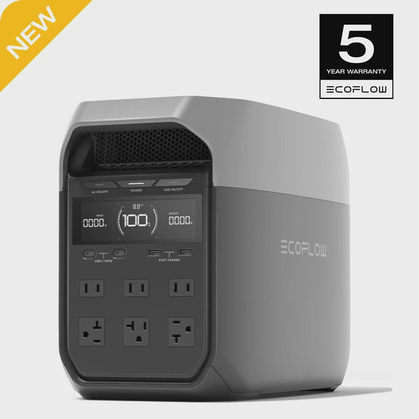 EF EcoFlow DELTA 3 Portable Power Station, Full Charge in 43 Min, 1024Wh LiFePO4 Battery, 1800W AC/100W USB-C Output, Solar Generator(Solar Panel... U0