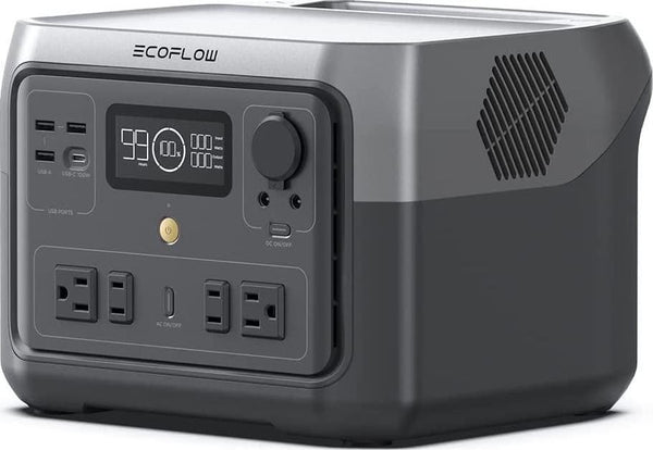EcoFlow RIVER 2 Max Portable Power Station 512Wh Capacity.Solar Generator.1000W AC Output for Outdoor Camping.Home Backup.Emergency.RV.off-Grid H9