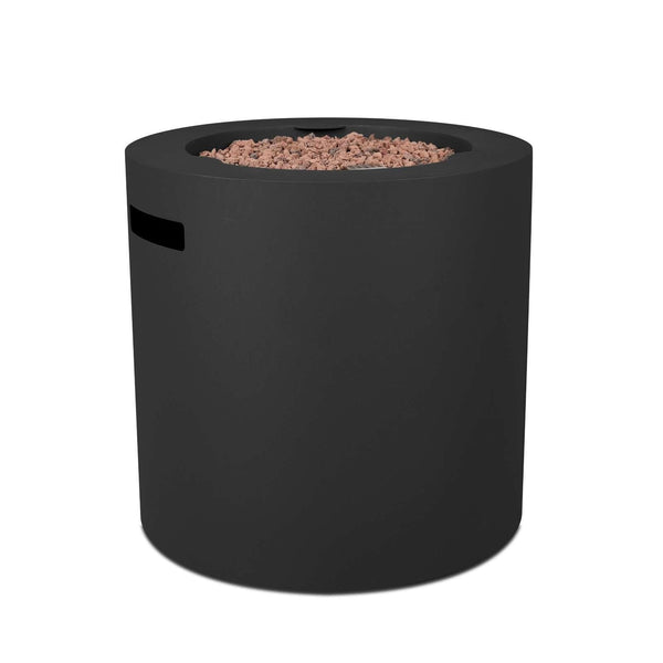 Aegean Steel Propane Fire Pit Hidden Tank in Black, 24-in I9