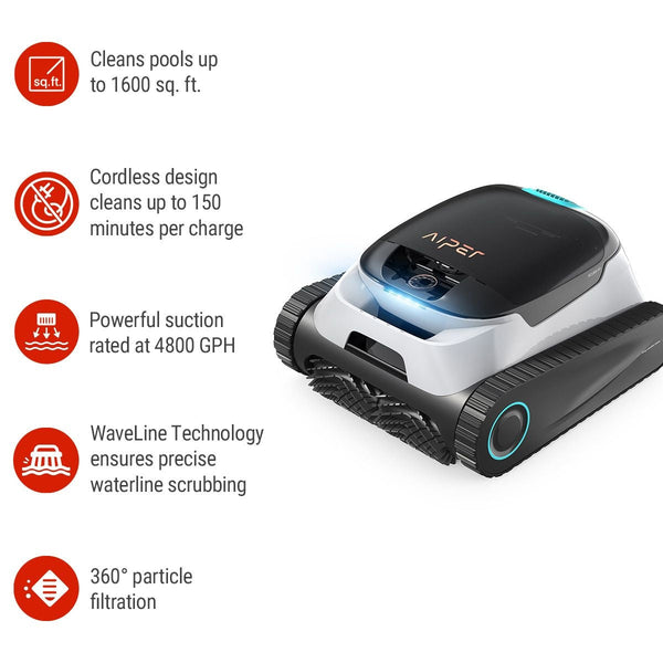 Aiper Scuba N1 Cordless Robotic Pool Cleaner for In-Ground Pools up to 1600 sq. Ft. Y1