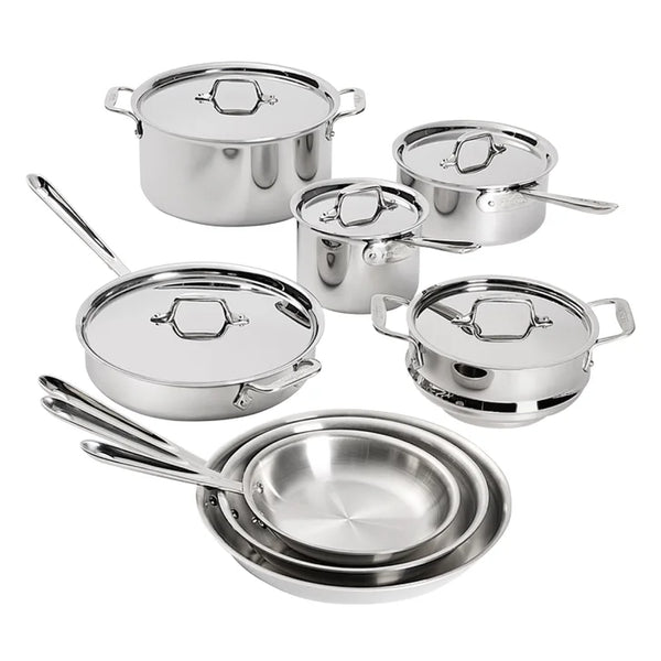 All-Clad D3 Stainless 3-Ply Bonded Cookware, 13-pieces K1