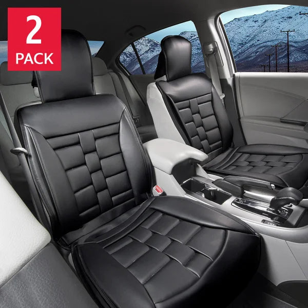 Alpena Black Padded Universal Fit Luxury Seat Cover, 2-pack Y6