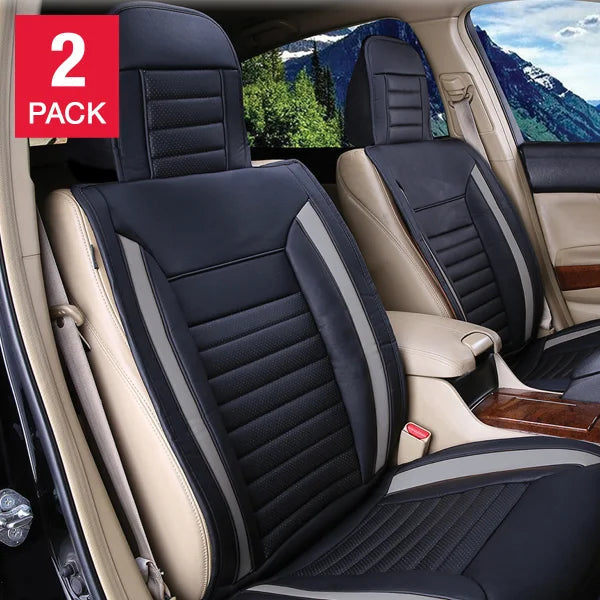 Alpena Grey Ultimate Universal Fit Luxury Seat Cover, 2-pack V1
