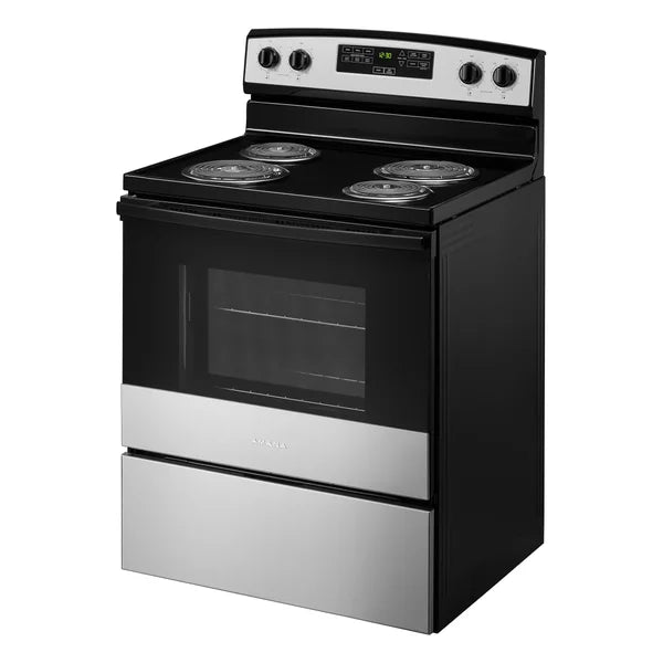 Amana 30 in. 4.8 cu ft. Electric 4 Element Range with Bake Assist E5