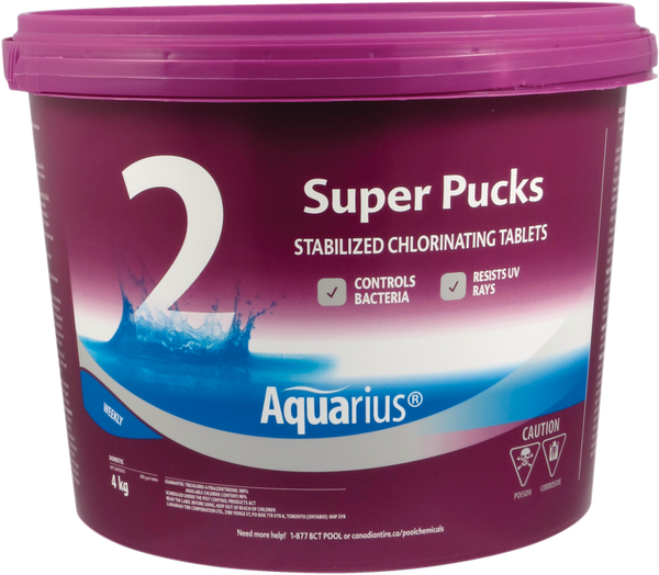 Aquarius Step 2 Super Pucks Water Stabilized Chlorinating Tablets, 4-kg H3