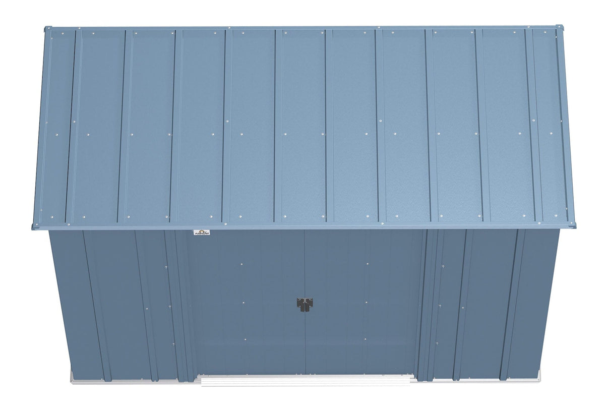 Arrow Classic Galvanized Steel Storage Shed, Blue Grey, 8-ft x 4-ft