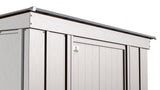Arrow Classic Galvanized Steel Storage Shed, Flute Grey, 10-ft x 4-ft