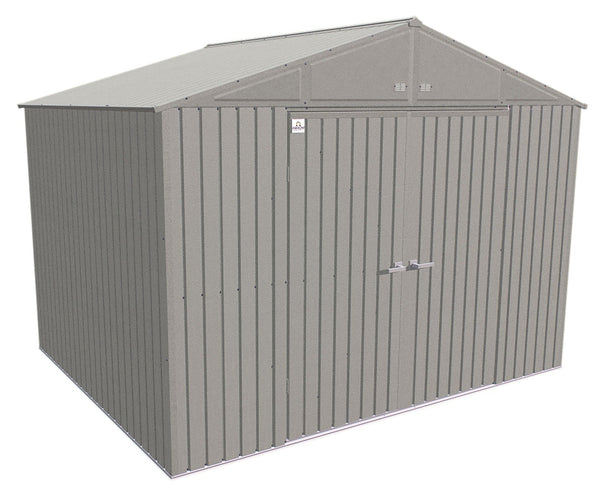 Arrow Elite 12x16-ft Cool Grey Corrosion-Resistant Steel Shed H6