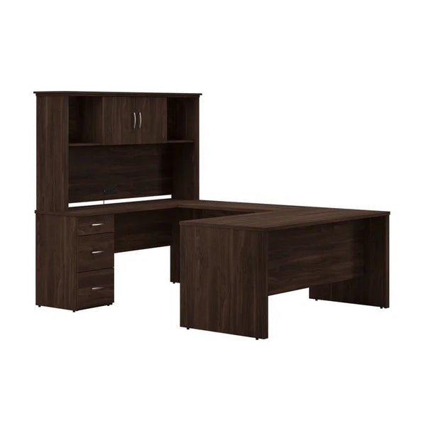 Bestar - Gosford U-Shaped Desk with Hutch H6
