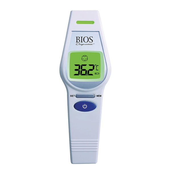 Bios Diagnostics Non-Contact Digital Infrared Forehead Thermometer, 1-Second Reading B4