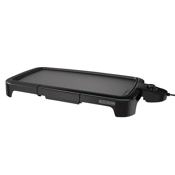 Black & Decker Family Sized Electric Griddle, Black, 20-in x 11-in E1