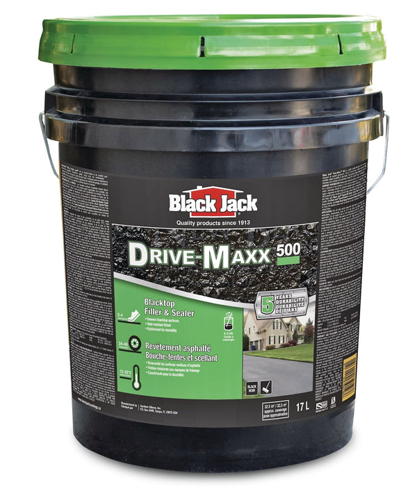 Black Jack Drive-Maxx 500 5-Year Asphalt Driveway Filler & Sealer, 32.5 sq. m Coverage, 17-L W5