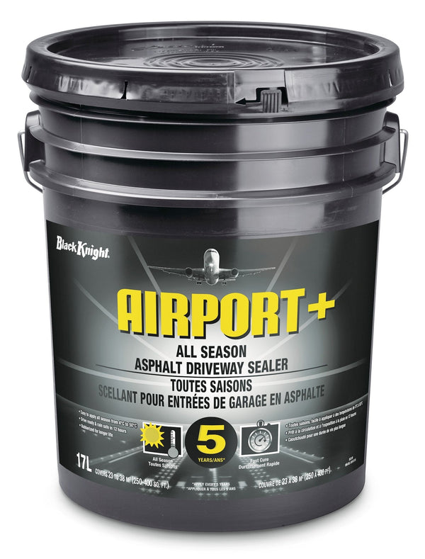 Black Knight Airport+ All-Season Driveway Asphalt Sealer, 250-400 sq. ft Coverage, 17-L Y2