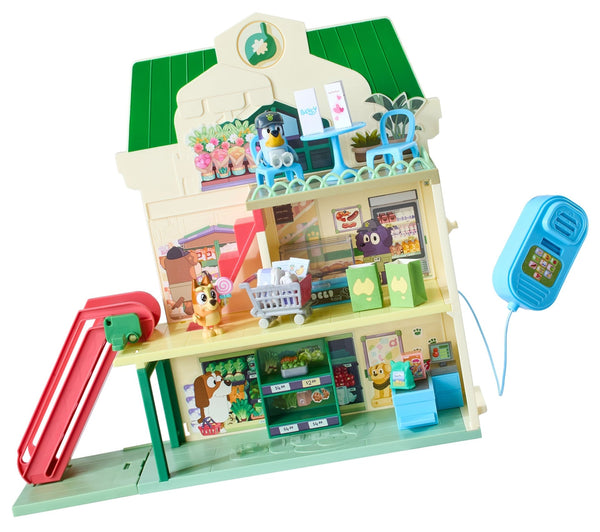 Bluey Supermarket and Restaurant Playset with Speaker X2