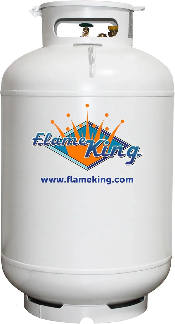 Flame King 420LB ASME Vertical Propane Tank, White I7