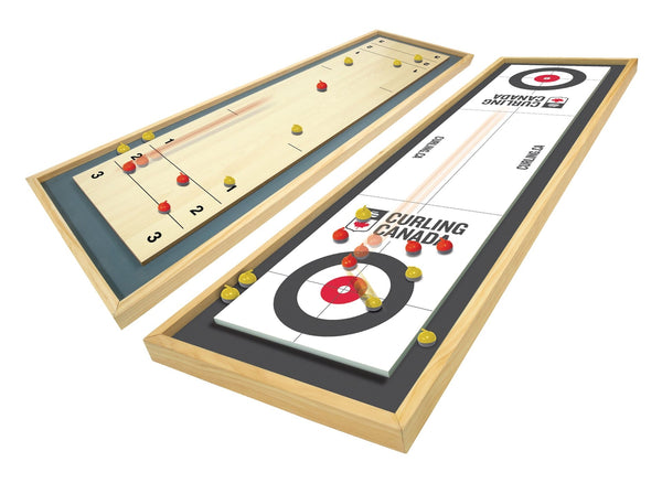 Canada Curling Game, Deluxe Wood 2-in-1 Double Sided Giant Table Top Game Set, 47-in, Ages 6+ P2