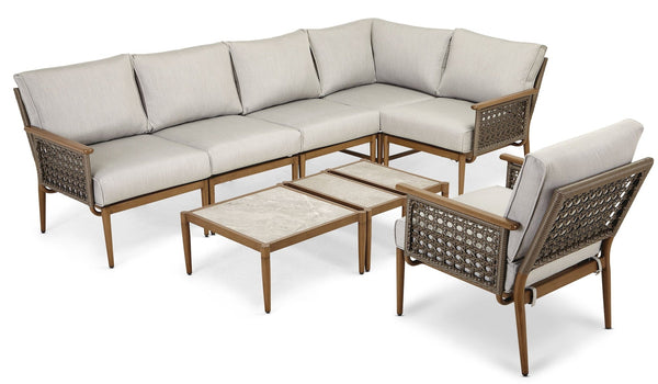 CANVAS Baffin All-Weather Wicker Outdoor/Patio Conversation Set with Custom Fit Cover K8