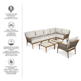 CANVAS Baffin All-Weather Wicker Outdoor/Patio Conversation Set with Custom Fit Cover