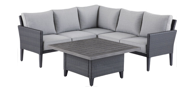 CANVAS Renfrew Square Outdoor Patio Conversation Dining Set with UV-Resistant Cushions, 3-pc S4