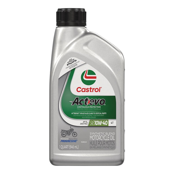 Castrol Actevo Motorcycle Oil 4T 10W40, 946-mL L5