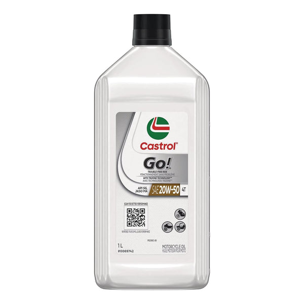 Castrol Go! 4-Stroke 4T Motorcycle Oil 20W50, 946-mL K5