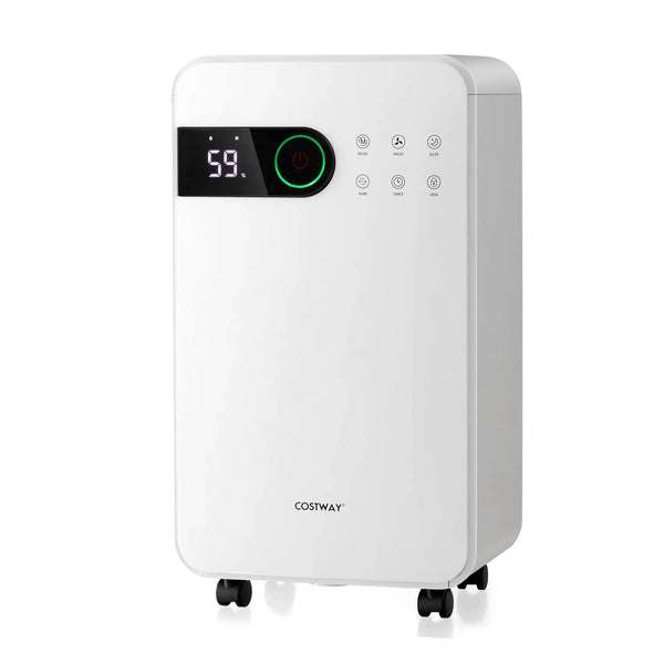32 Pints Dehumidifier with Sleep Mode and 24H Timer for Home Basement-White G4