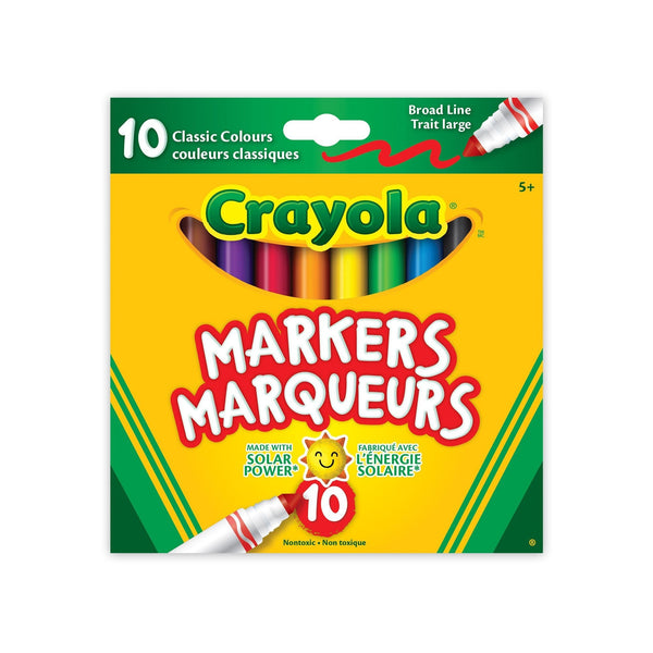 Crayola Broad Line Original Marker, 10 Pieces, Multicolour X8
