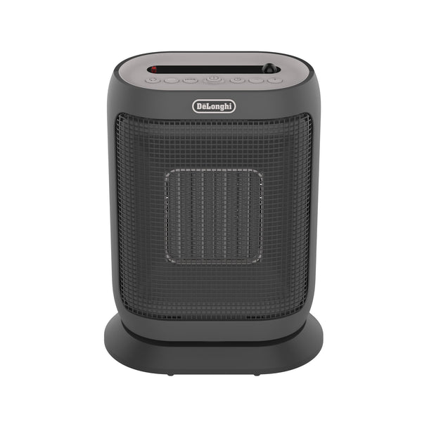 DeLonghi HFX42T15GI Oscillating Compact Ceramic Space Heater, 1500W, Grey W5