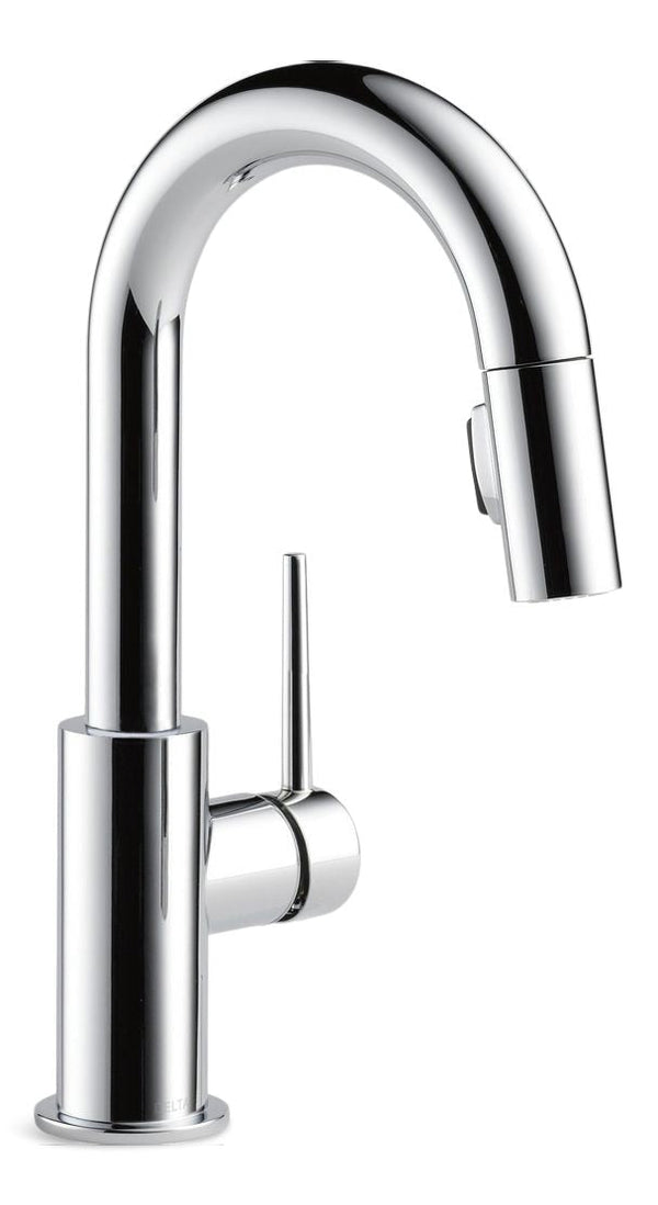 Delta Faucet Trinsic Single Handle High Arc Pull Down Bar/Prep Kitchen Faucet, Assorted Finishes T2