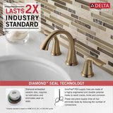 Delta Lahara 2-Handle Widespread Faucet, Champagne Bronze