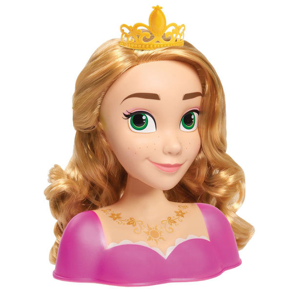 Disney Princess Deluxe Hair Styling Head Toy with 14 Accessories, Assorted, Ages 3+ V7