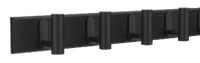 Dowel 4 Hook Rack, Black