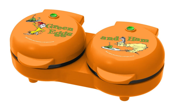 Dr. Seuss Dual Non-Stick Mini Grill & Griddle, 1100 W, Orange O9