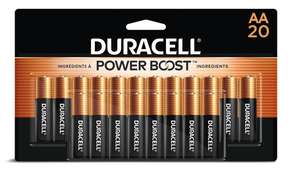 Duracell Coppertop AA Batteries, Alkaline, 20-pk F7