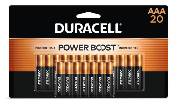 Duracell Coppertop AAA Batteries, Alkaline, 20-pk R0
