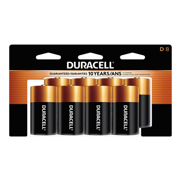 Duracell Coppertop D Alkaline Batteries, All Purpose, 8-pk D3