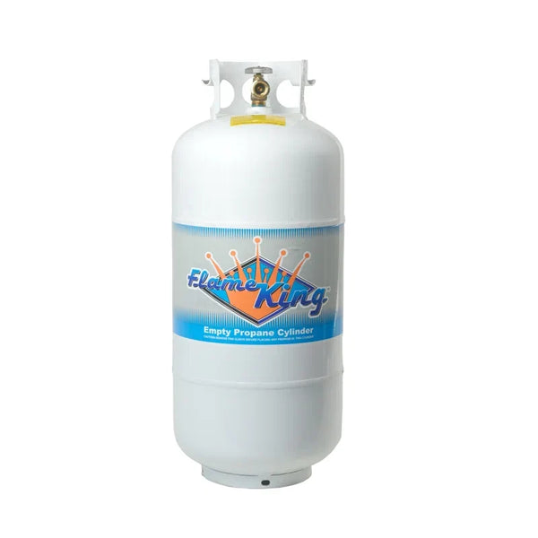 Flame King YSN401 40 lbs. Empty Propane Cylinder with Overfill Protection Device Valve H2