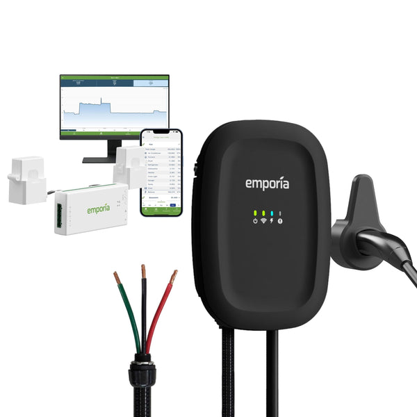 Emporia 48A Wi-Fi Level 2 Hardwired NACS EV Charger with Load Management N0