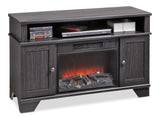 For Living Hamilton Electric Fireplace TV Stand, 44.5-in, 1500W, Brown Cappucino