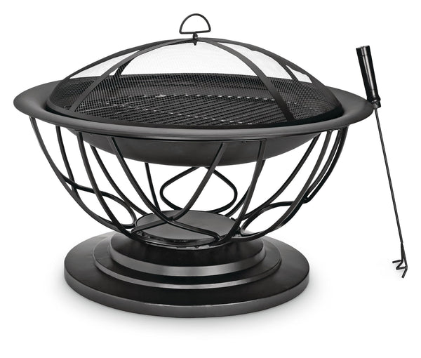 For Living Savona Round Wood-Burning Outdoor Fire Bowl/Fire Pit, 29.5 x 20-in J6