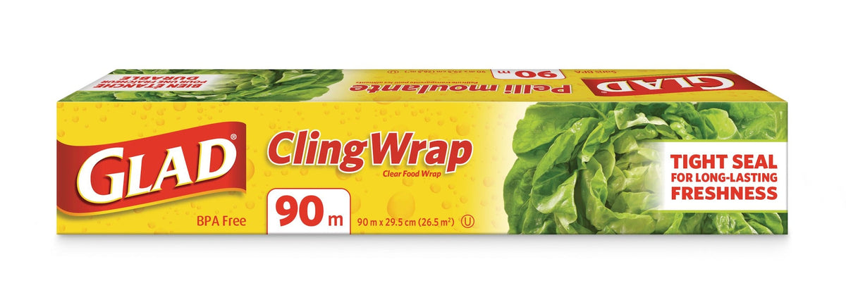 Glad Cling Wrap Food Plastic Wrap, 295-ft