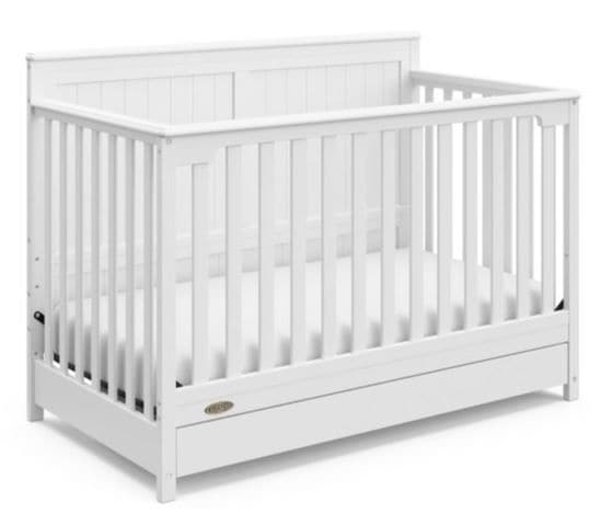 Graco Hadley 4-in-1 Convertible Crib with Drawer, White G5