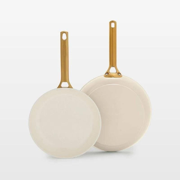 GreenPan Luxe 2pc Ceramic Frypan set - cream K2