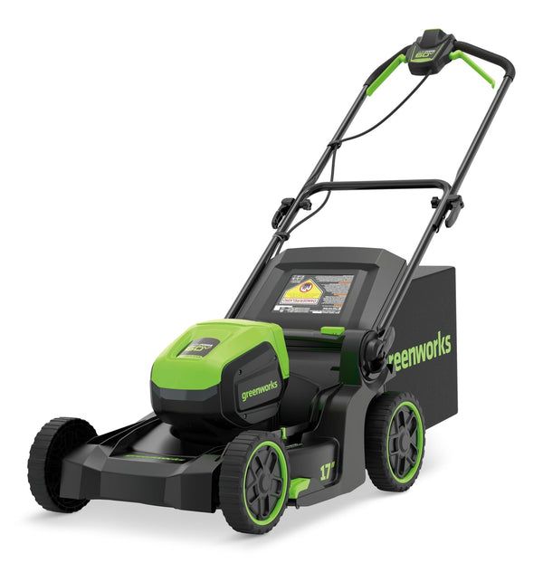 Greenworks 60V 17-in Push Lawn Mower with 4.0 Ah Battery & 3A Charger A0