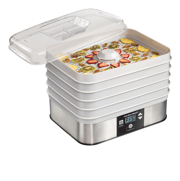 Hamilton Beach Digital Food Dehydrator with Adjustable Thermostat, Grey R9